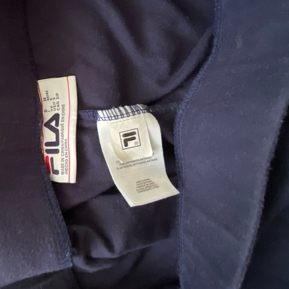 FILA - BEATRIZ HIGH WAISTED BIKE SHORT NAVY WHITE RED - Picture 2 of 4